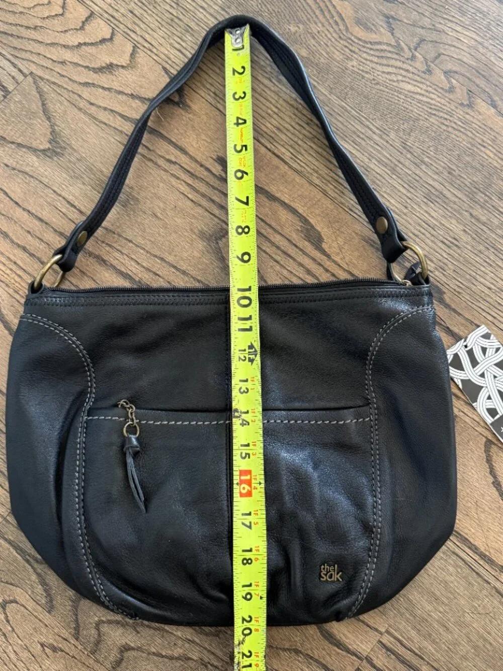 The Sak Leather Large Iris Hobo Bag Handbag Purse Shoulder Tote Black NWT $149